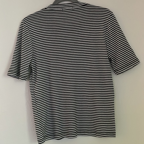 Madewell Lo Fi Tee in Mini Stripe Top Size Medium - Picture 10 of 12